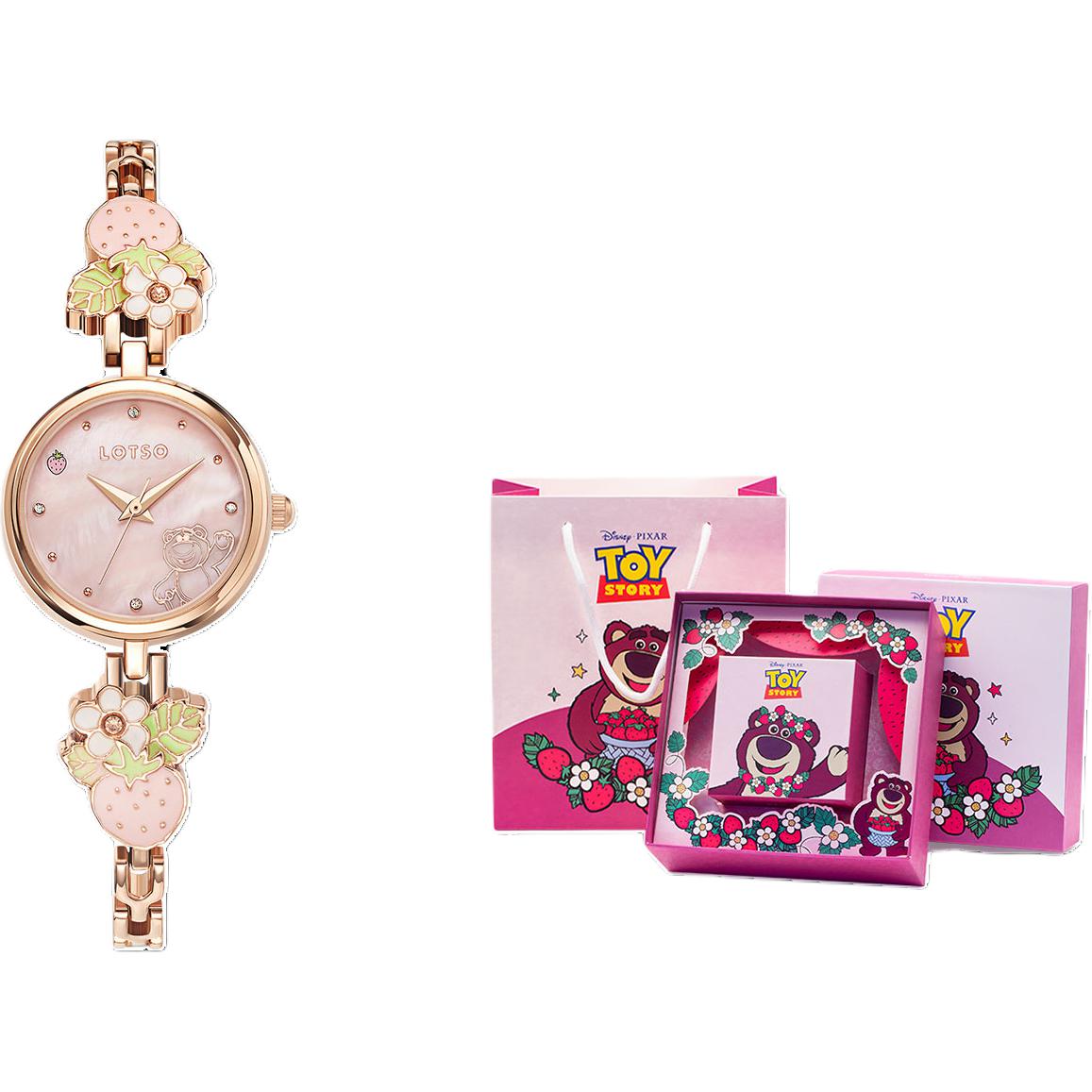 

Disney Часы Strawberry Bear Series Quartz Movement Alloy Strap Watch Women's Watch Gold Dial