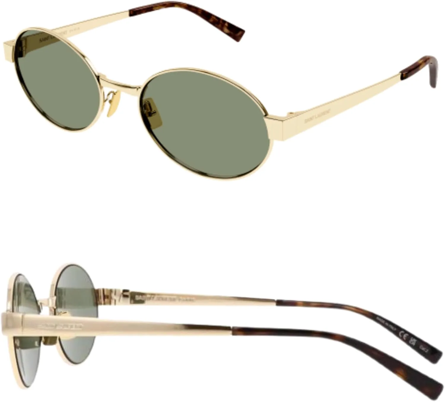 

Солнцезащитные очки SAINT LAURENTSL SL 692 классической овальной формы с металлическим логотипом и комплектом eSHADES Luxury Eyewear Kit Yves Saint Laurent