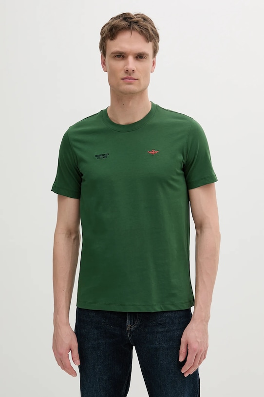 

Хлопковая футболка Aeronautica Militare, зеленый