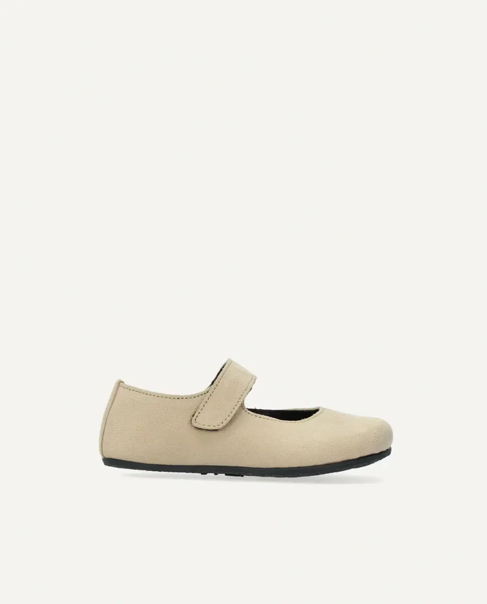 Детские балетки Barefoot с липучкой Ria Menorca, бежевый