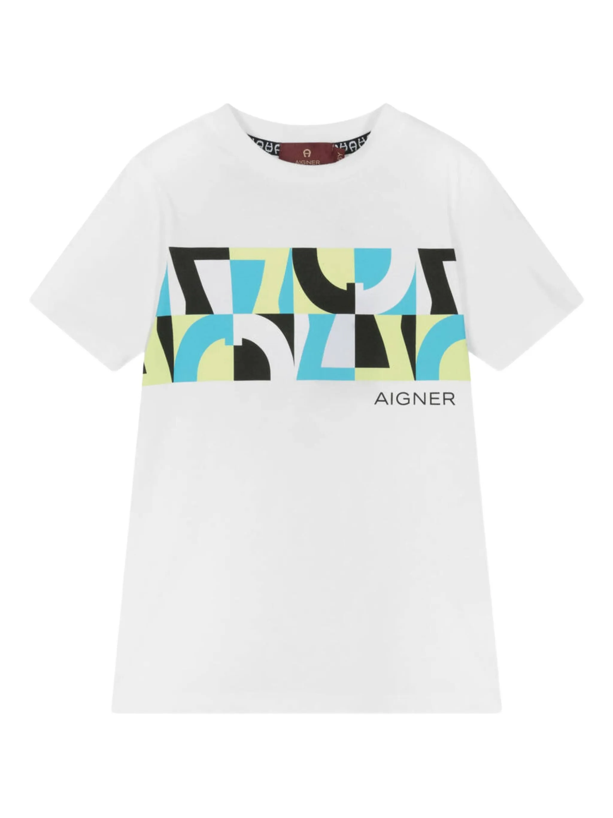 

Футболка с графичным принтом Aigner Kids, белый