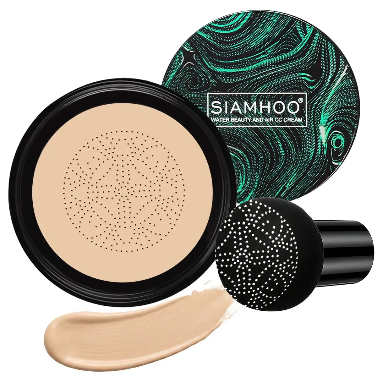 Тональная основа CC Cream Air Cushion Foundation с грибовидным спонжем, 20 г, натуральный Siamhoo, Natural