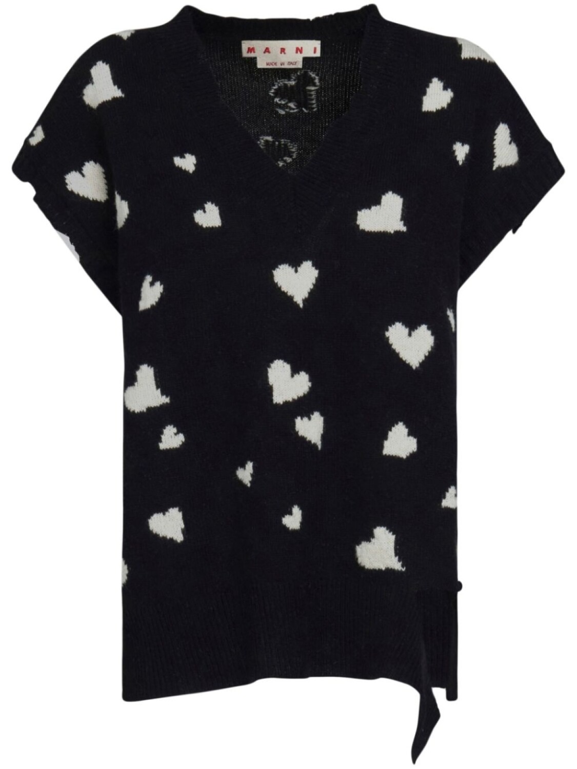 

Marni шерстяной жилет Bunch of Hearts, черный