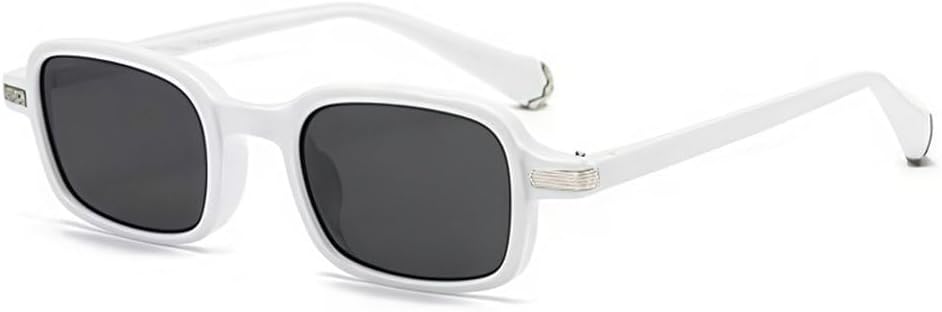 

Женские солнцезащитные очки в стиле ретро, ​​прямоугольные, с прозрачными линзами с градиентом, защита от УФ-излучения UV400. Мужские солнцезащитные очки с заклепками SKFGNX, White Gray