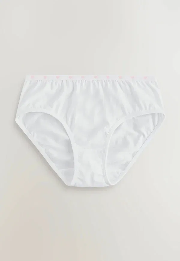 Трусы 10 шт, бренд Next, модель briefs, белый с сердечками — фото 4