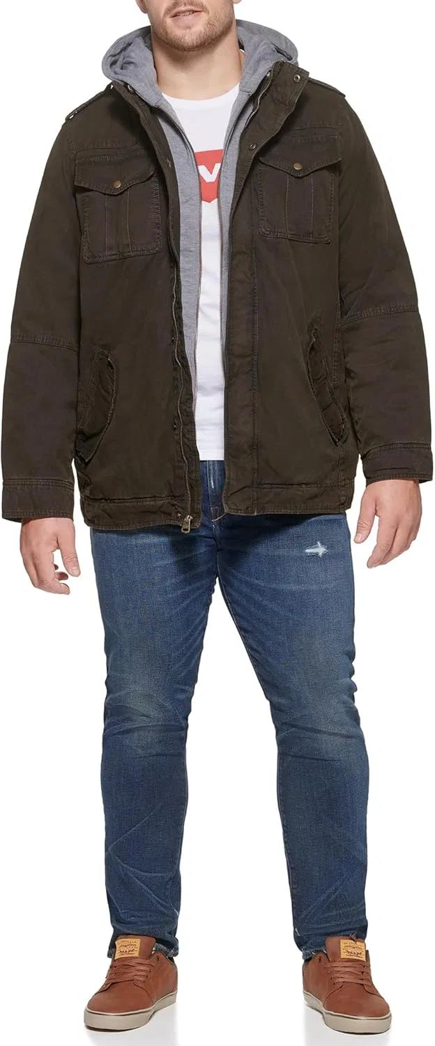 Куртка мужская утепленная Levi's, Dark Brown/Sherpa Lined — фото 3