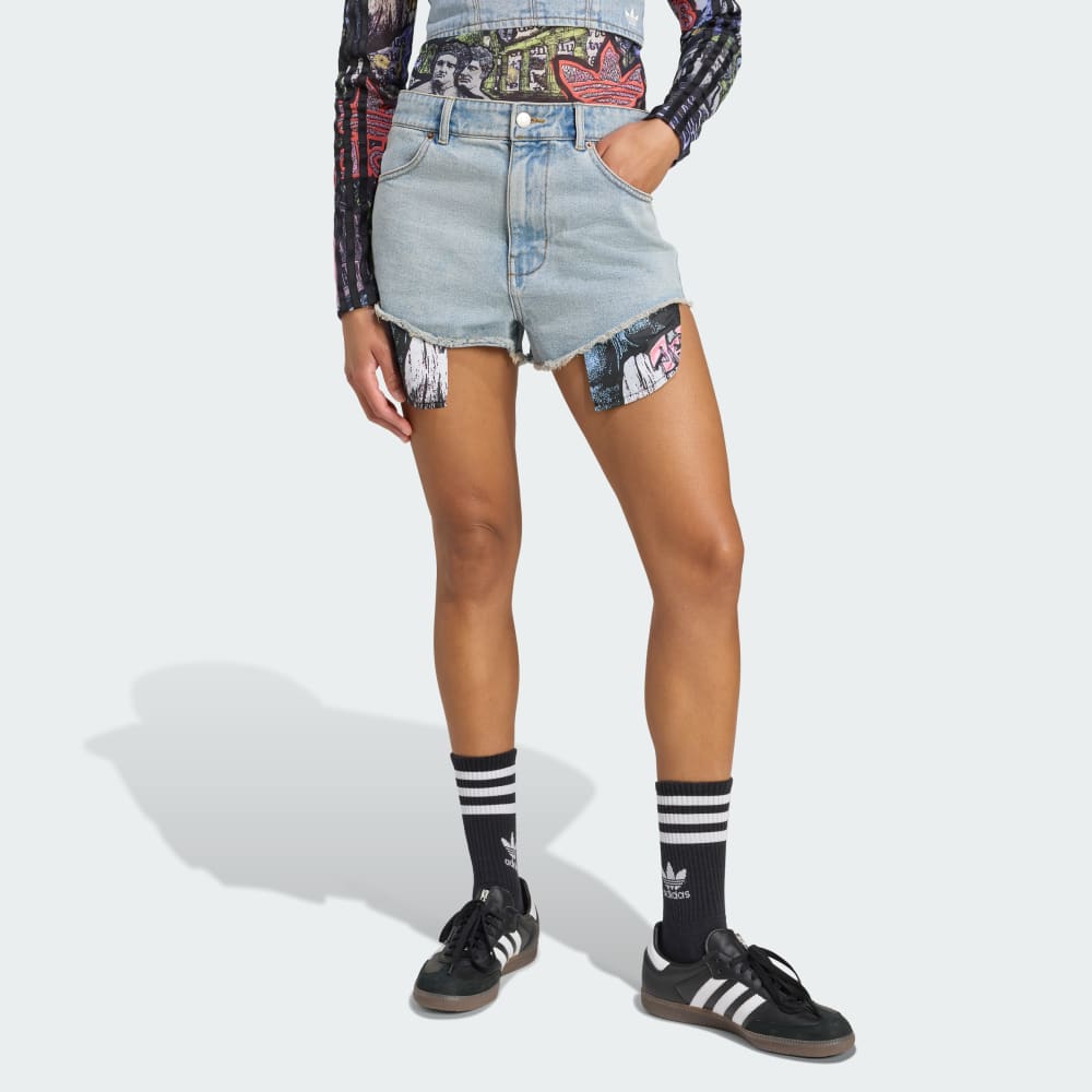 

Шорты Adidas X Jeremy Scott Denim Shorts, цвет Indigo Denim