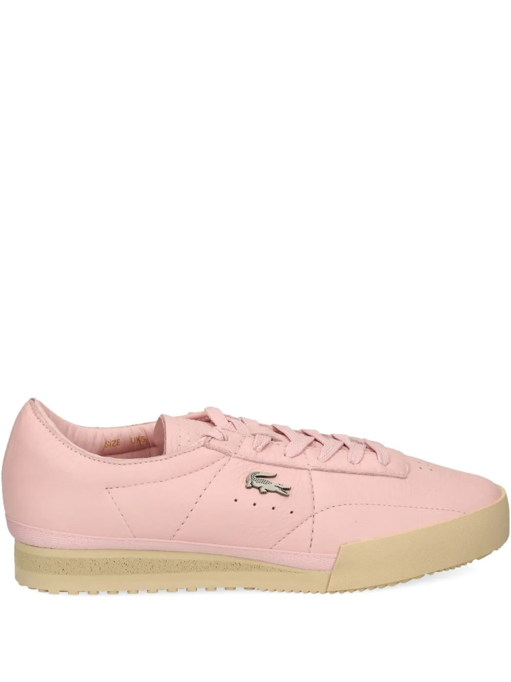 Кожаные кроссовки с логотипом Lacoste, розовый