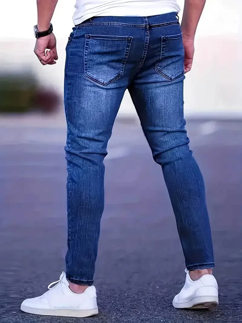 Джинсы, Slim Fit, Синие — фото 2