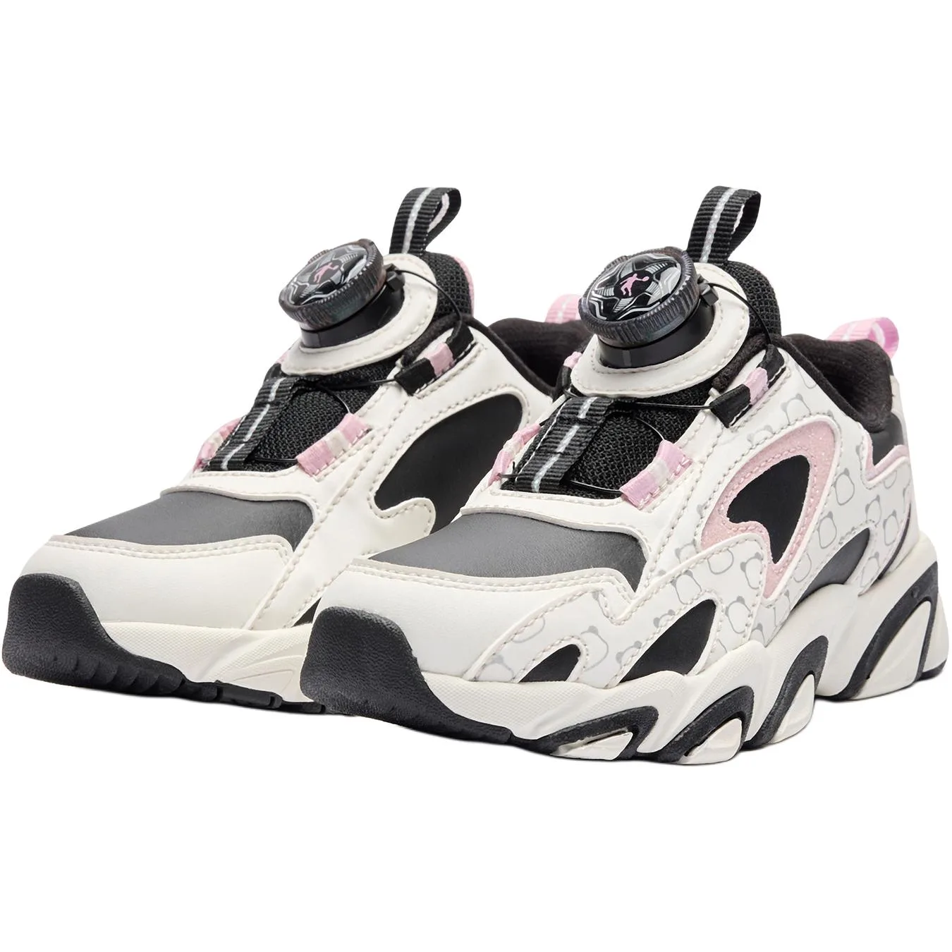 QIAODAN Детские повседневные кроссовки low-top из искусственной кожи, белые, удобные, стильные, с амортизацией, износостойкие — фото 4