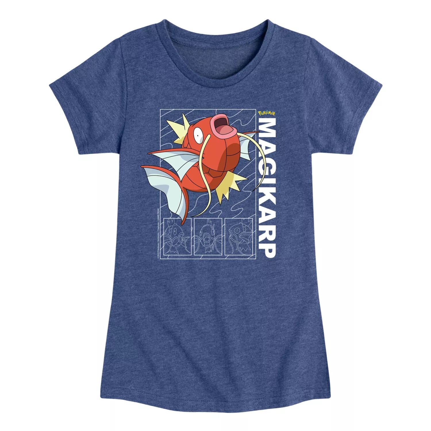 

Футболка с рисунком Pokemon Magikarp для девочек 7–16 лет Pokemon, синий