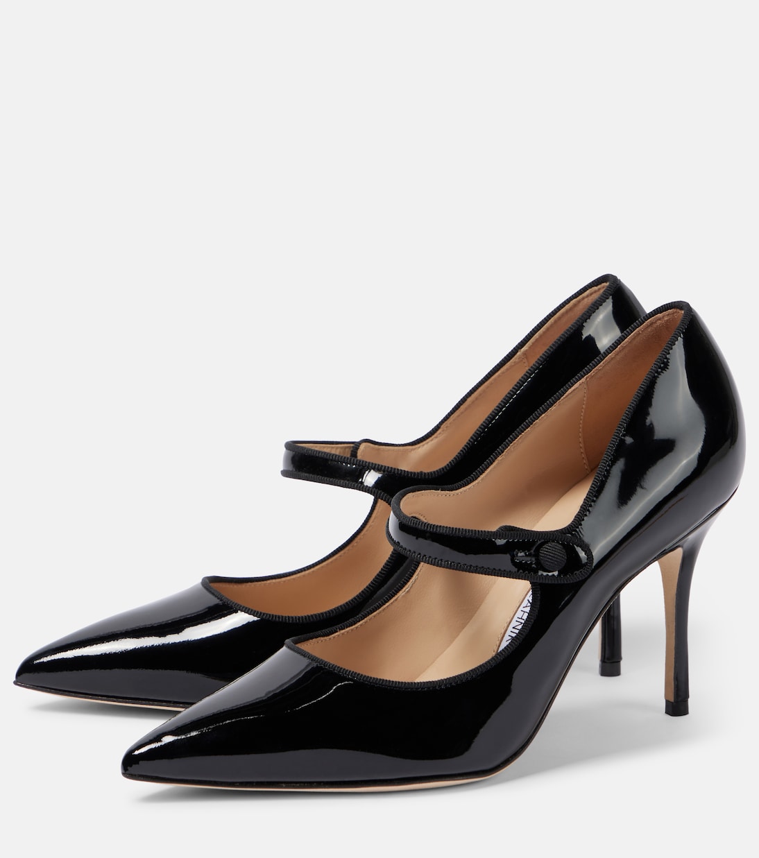 Туфли-лодочки Campari 90 из лаковой кожи Manolo Blahnik, 0015 Black — фото 4