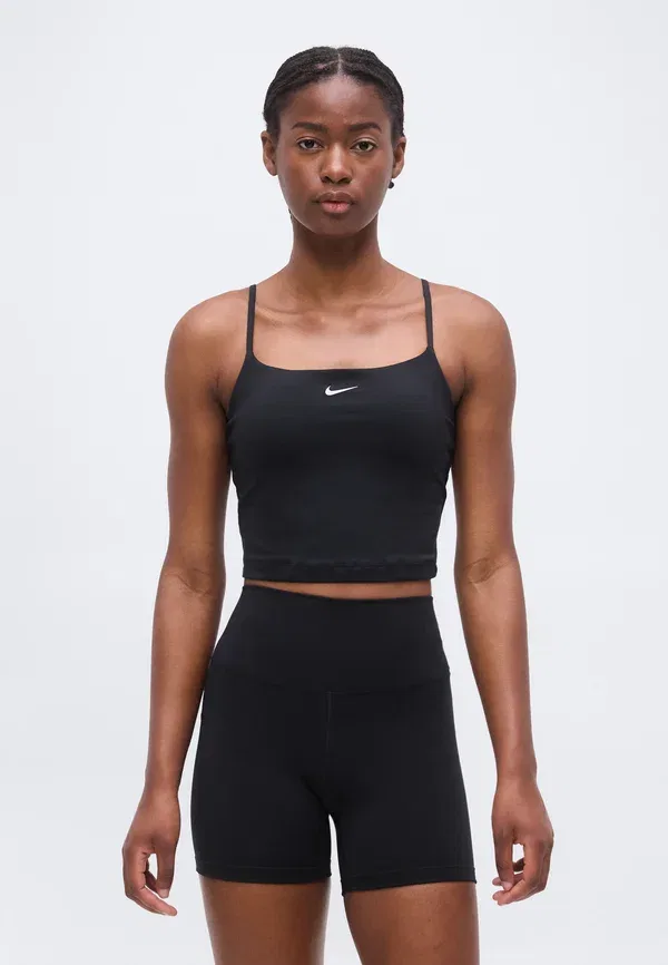 Топ-бра Nike Performance, W nk one df bra tank top, черный/белый