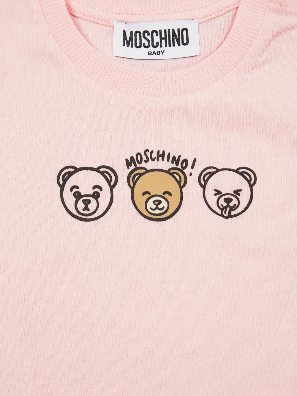 Футболка с графическим изображением игрушки Moschino Kids, розовый — фото 3