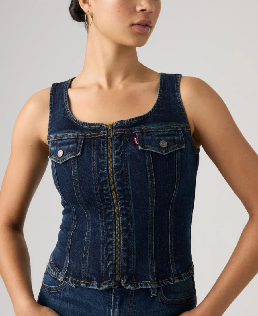 Женский жилет в винтажном стиле с застежкой-молнией спереди Levi'S — фото 3