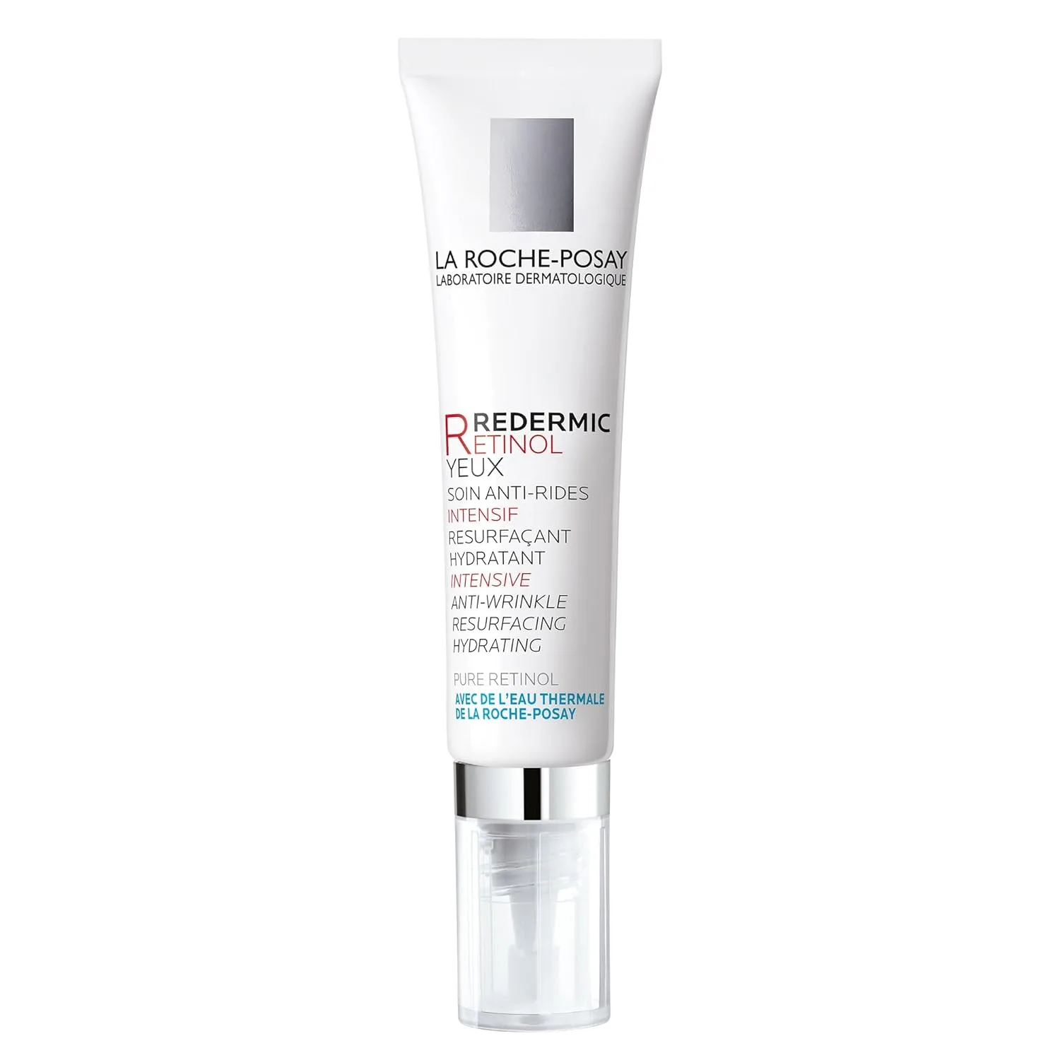 Крем для глаз La Roche-Posay Redermic R Eyes с ретинолом, антивозрастной крем для уменьшения морщин и темных кругов под глазами с чистым ретинолом и кофеином, 140 мл (1 упаковка).