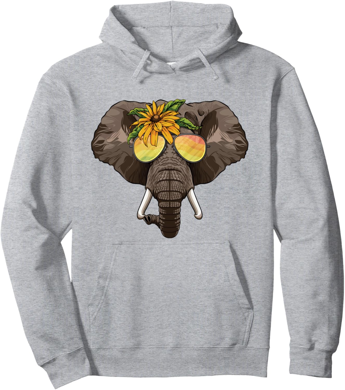 

Летний слон, тропический отдых, летняя пляжная толстовка Summer Animals, серый