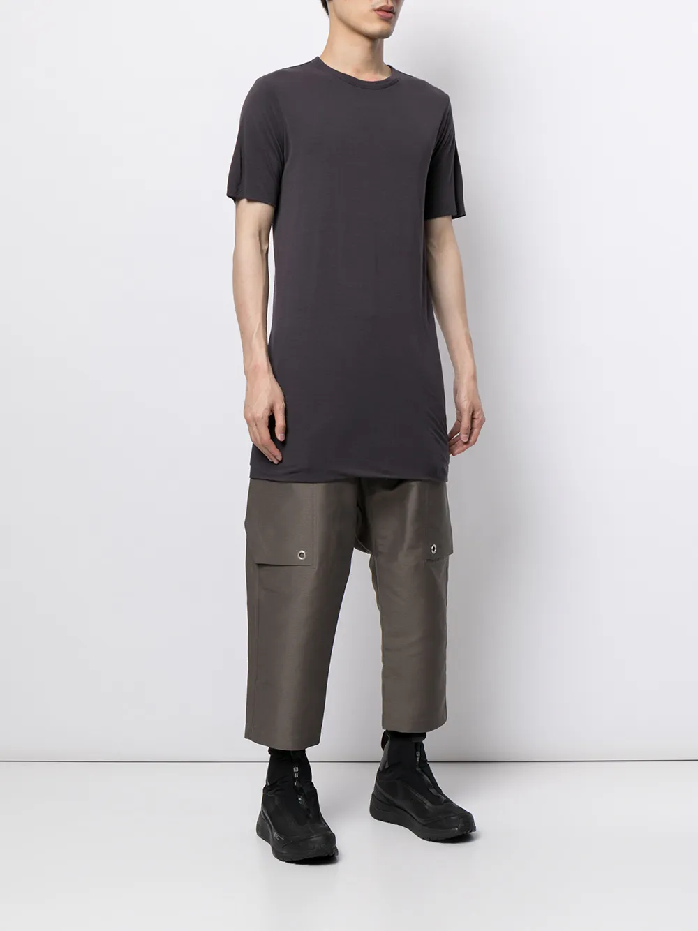 Удлиненная футболка Rick Owens, фиолетовый — фото 3