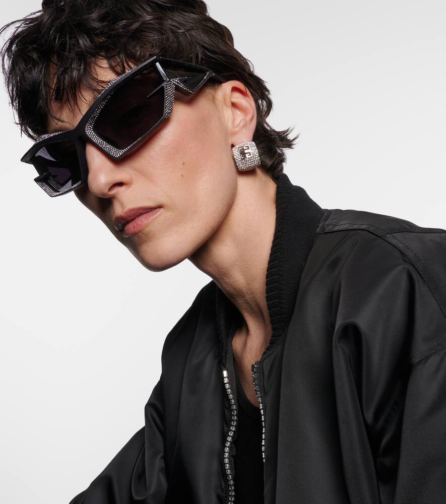 Giv Cut солнцезащитные очки с кристаллами в форме щита Givenchy — фото 3
