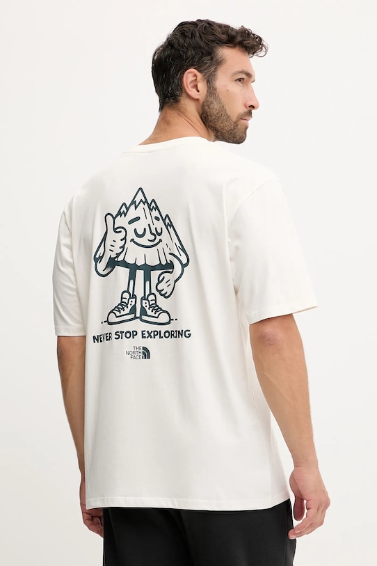 

Футболка хлопковая Mountain Fun The North Face, бежевый