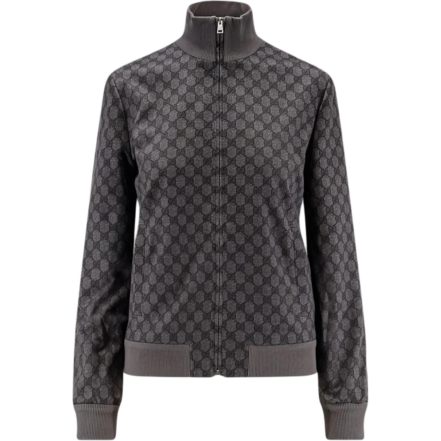 

GUCCI Принтованный технический джерси зип худи, Black