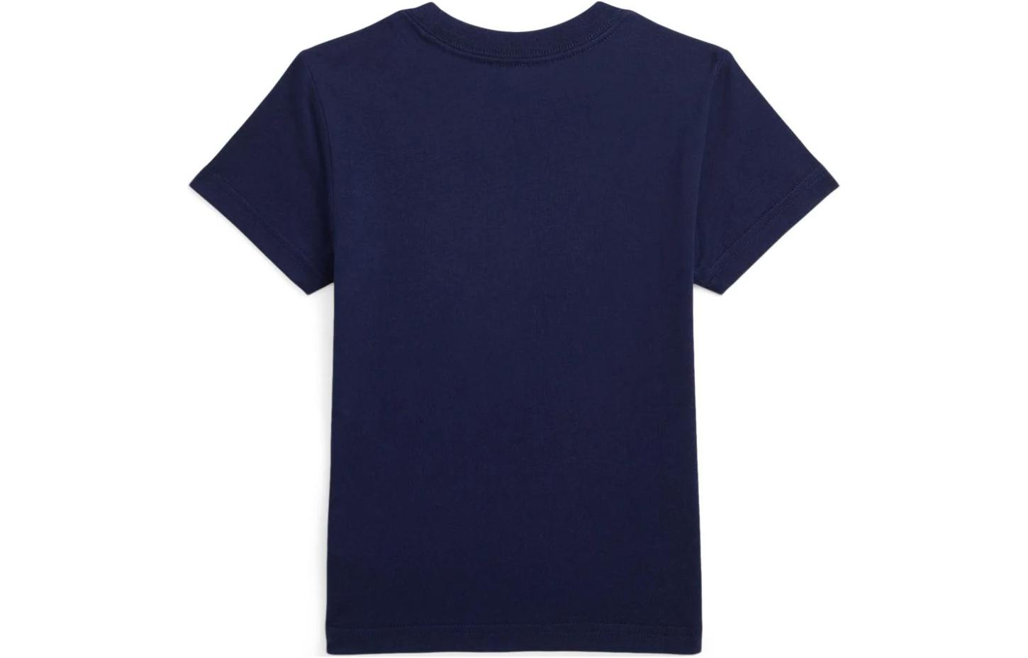 Футболка поло морского синего цвета для детей Polo Ralph Lauren — фото 3