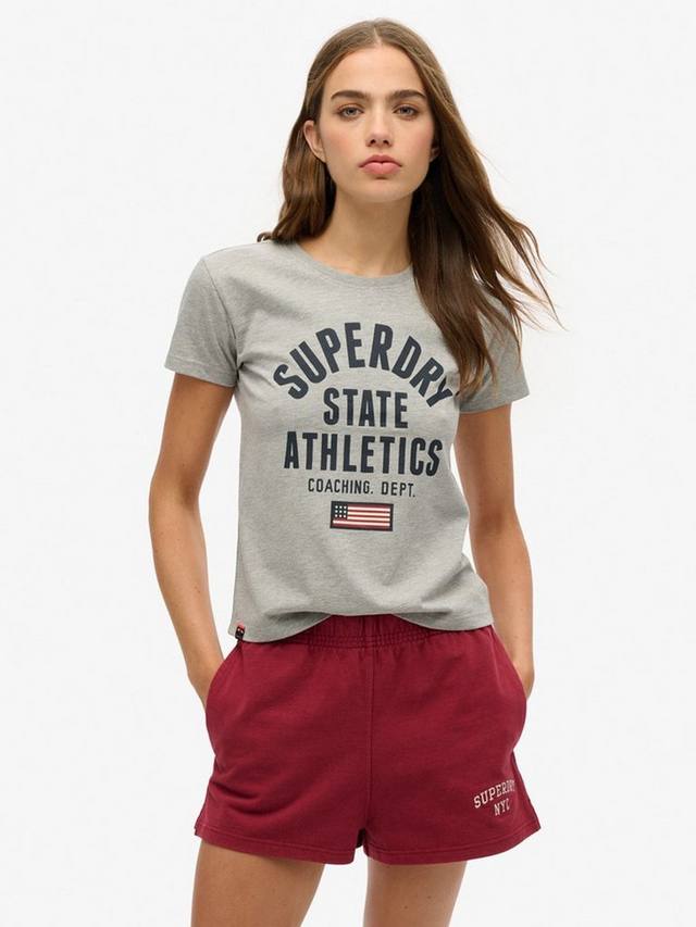 

Футболка Athletic Graphic из чистого органического хлопка Superdry, Grey Marl