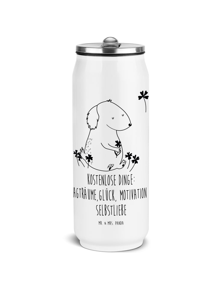 

Mr. & Mrs. Panda Бутылка для воды с изображением клеверного листа и надписью, белая