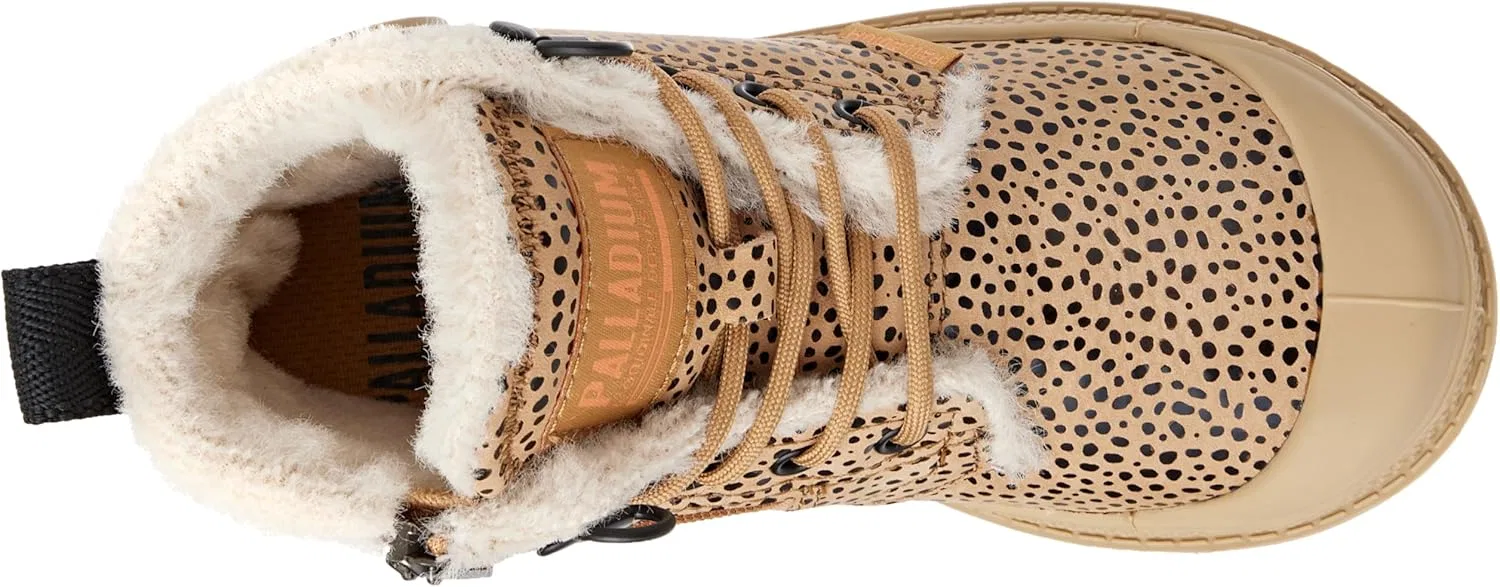 Модные шерстяные ботинки Palladium Girls Pampa Hi Zip, Dear Brown Safari — фото 3