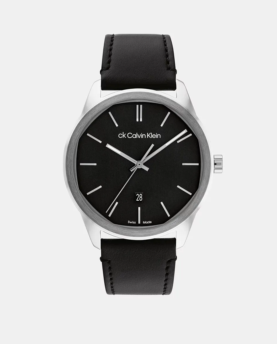 

CK Ultimate 25000062 черные кожаные мужские часы Calvin Klein, черный
