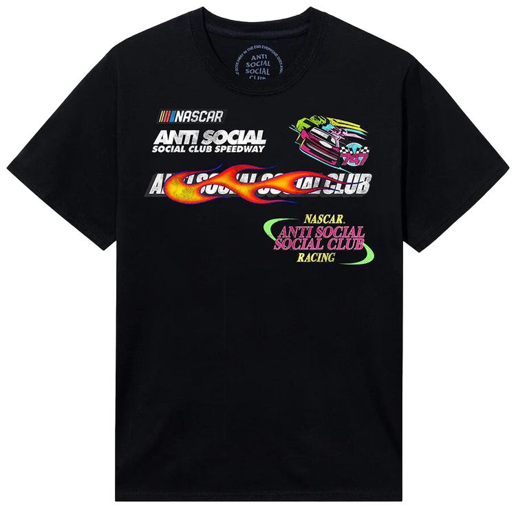 

Футболка Anti Social Social Club x Nascar Daytona, черная, Черный, Футболка Anti Social Social Club x Nascar Daytona, черная