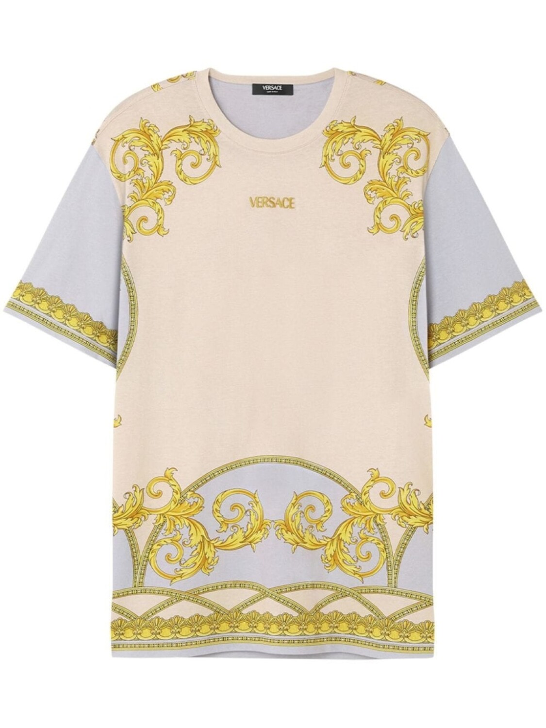 

Versace футболка из хлопка с принтом Barocco, нейтральный цвет