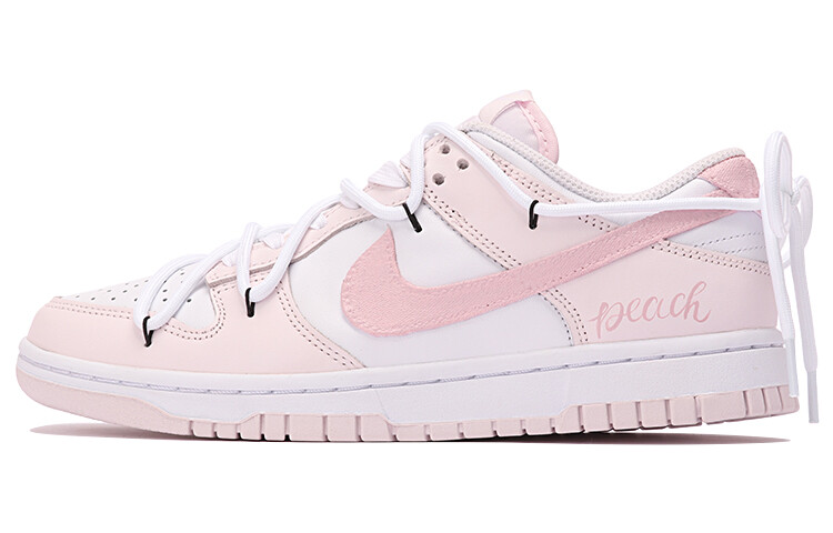 

Кроссовки для скейтбординга Dunk женские с низким верхом розовый/белый Nike