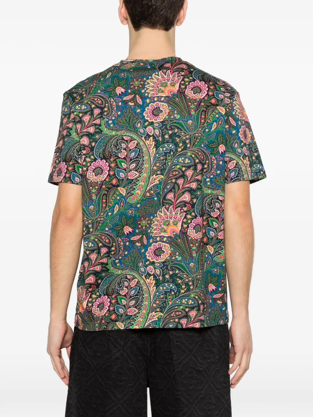 Футболка с узором "пейсли" Etro, зеленый — фото 4