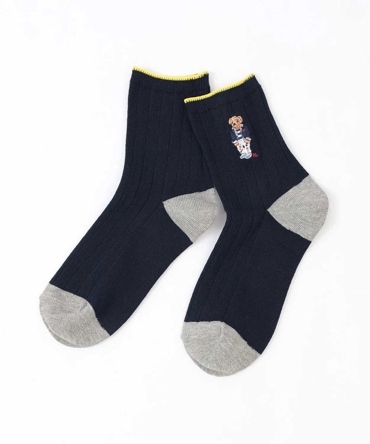 Носки короткие POLO RALPH LAUREN с принтом Nautical Bear из органического хлопка, тёмно-синие