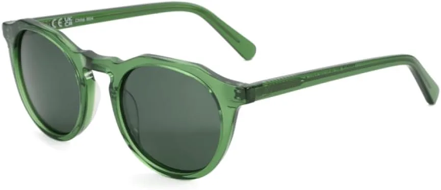 

Поляризованные солнцезащитные очки из ацетата, круглые, винтажные, с защитой от УФ-излучения UV400, для мужчин и женщин, в стиле ретро MTZJH, 011cr Green
