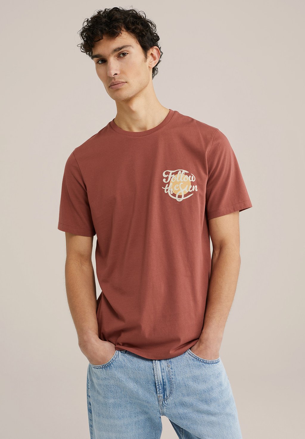 

Футболка с принтом WE Fashion, цвет Rust Brown