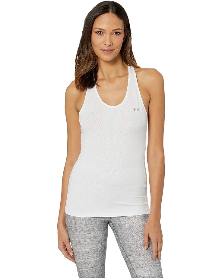 

Майка Under Armour UA HeatGear Armour Racer Tank, цвет White/Metallic Silver