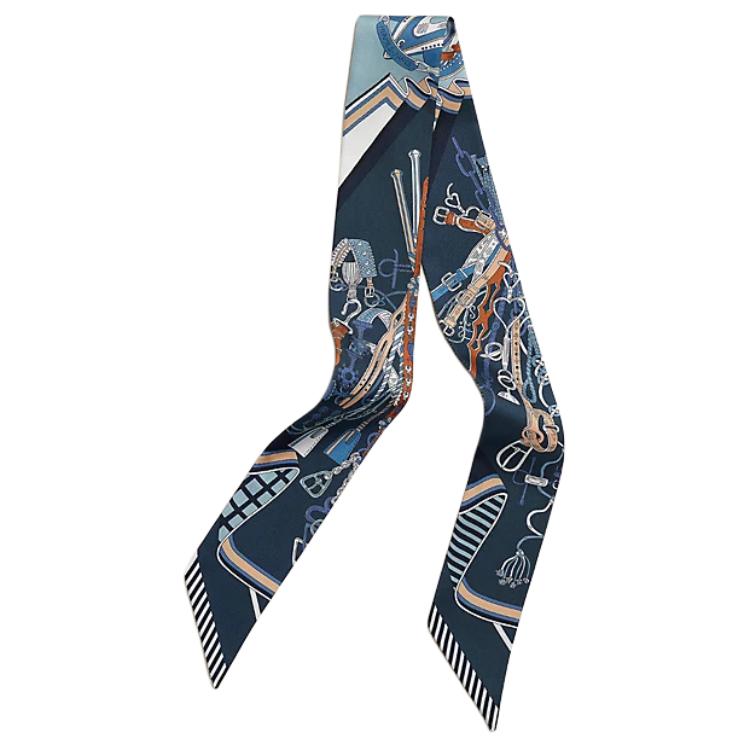 

HERMES Шёлковый шарф, Marine Blue