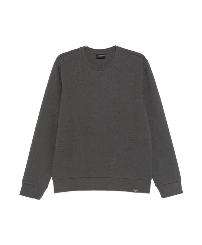 

Спортивный костюм из смесовой хлопковой ткани Emporio Armani, серый