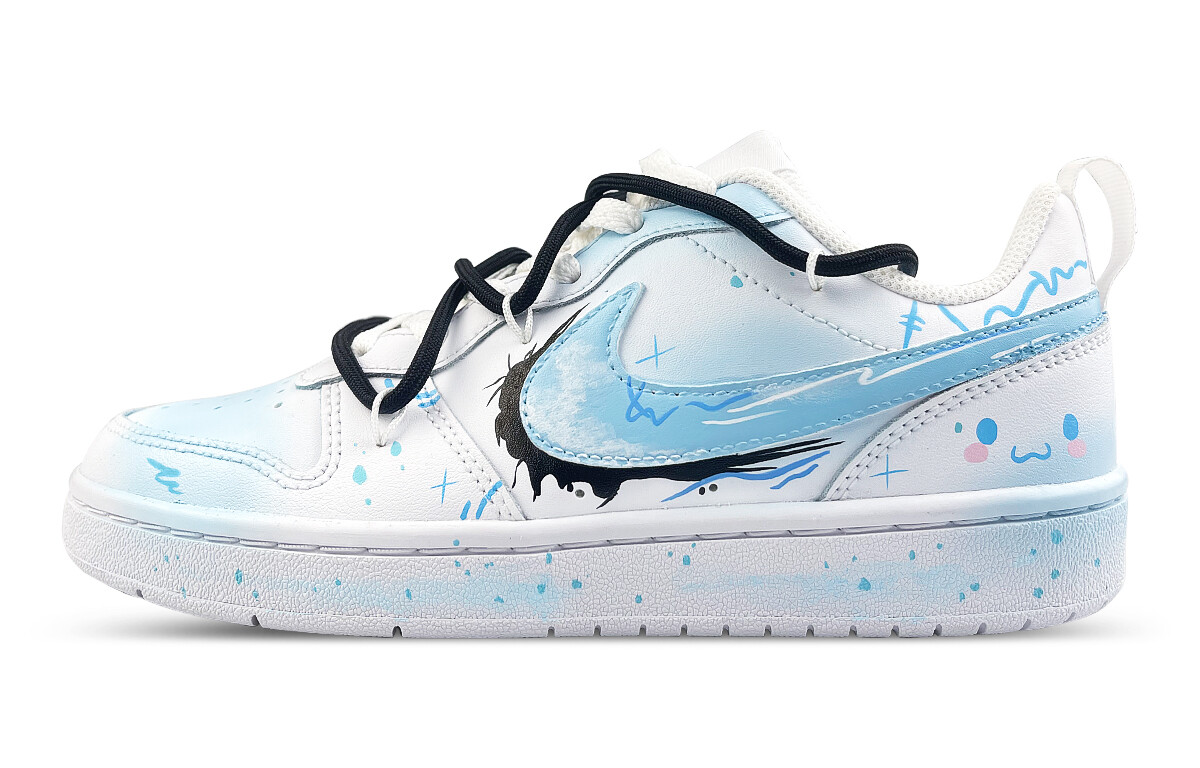

Кроссовки Nike Court Borough Skateboard Shoes Women's Low-Top Blue, Белый, Кроссовки Nike Court Borough Skateboard Shoes Women's Low-Top Blue