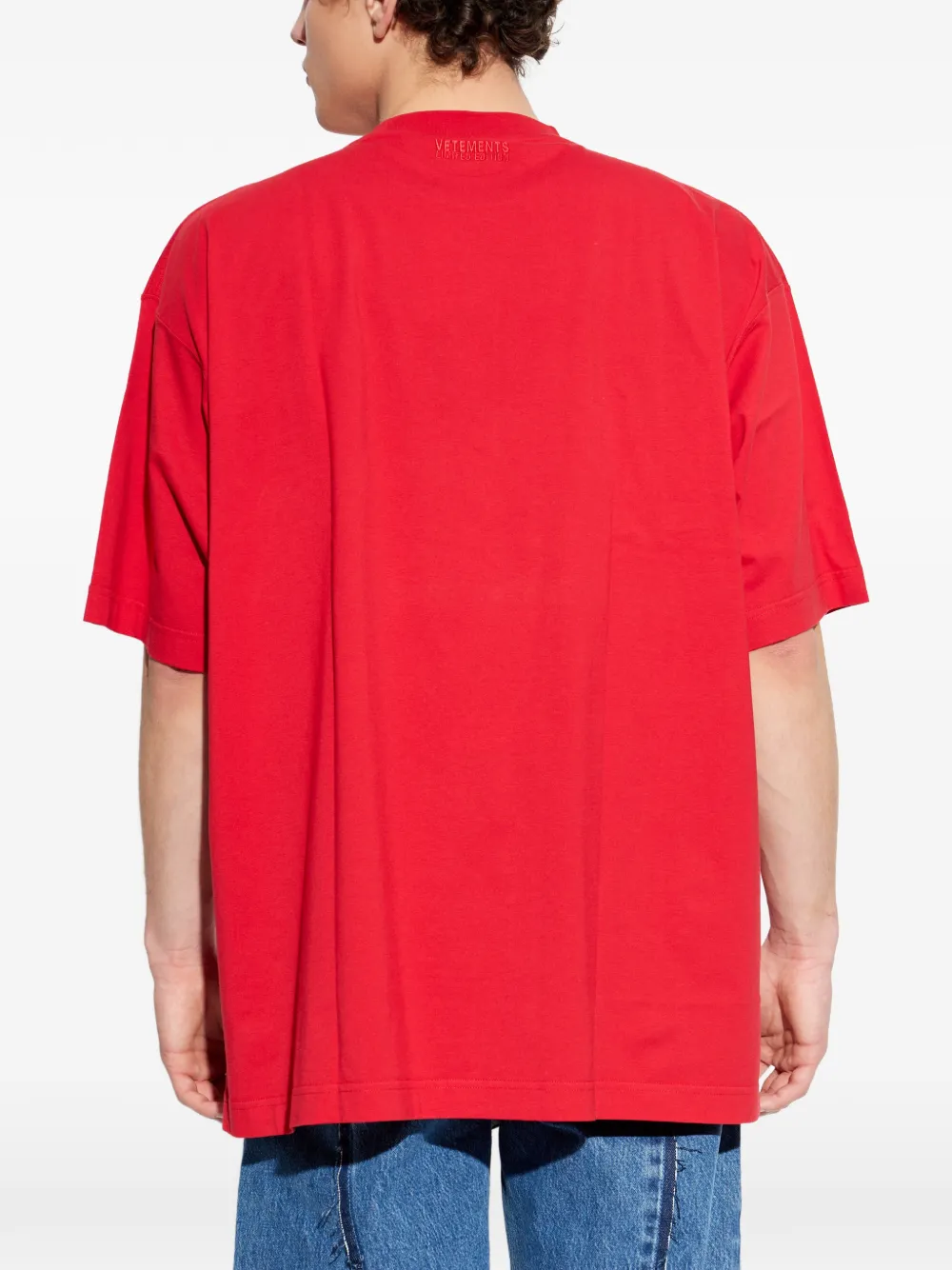 Футболка с графическим принтом Vetements, красный — фото 4
