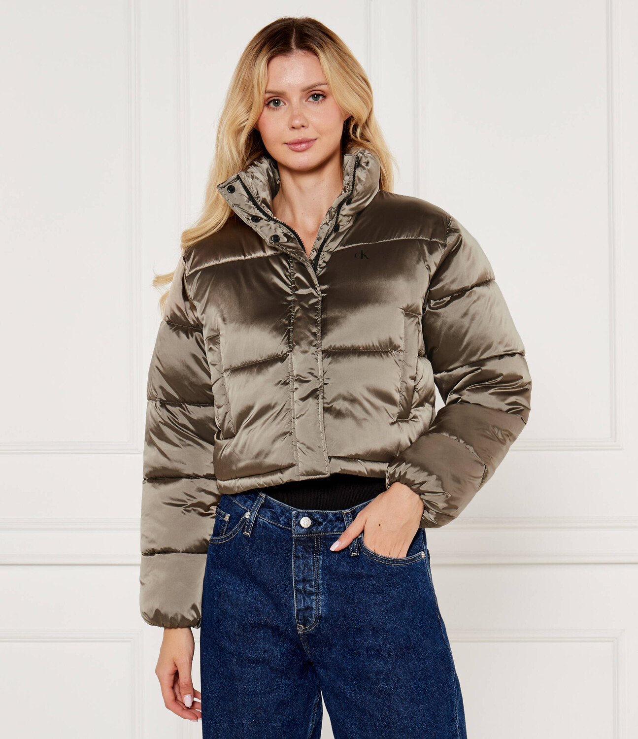 

Куртка CALVIN KLEIN JEANS Cropped Fit, бежевый