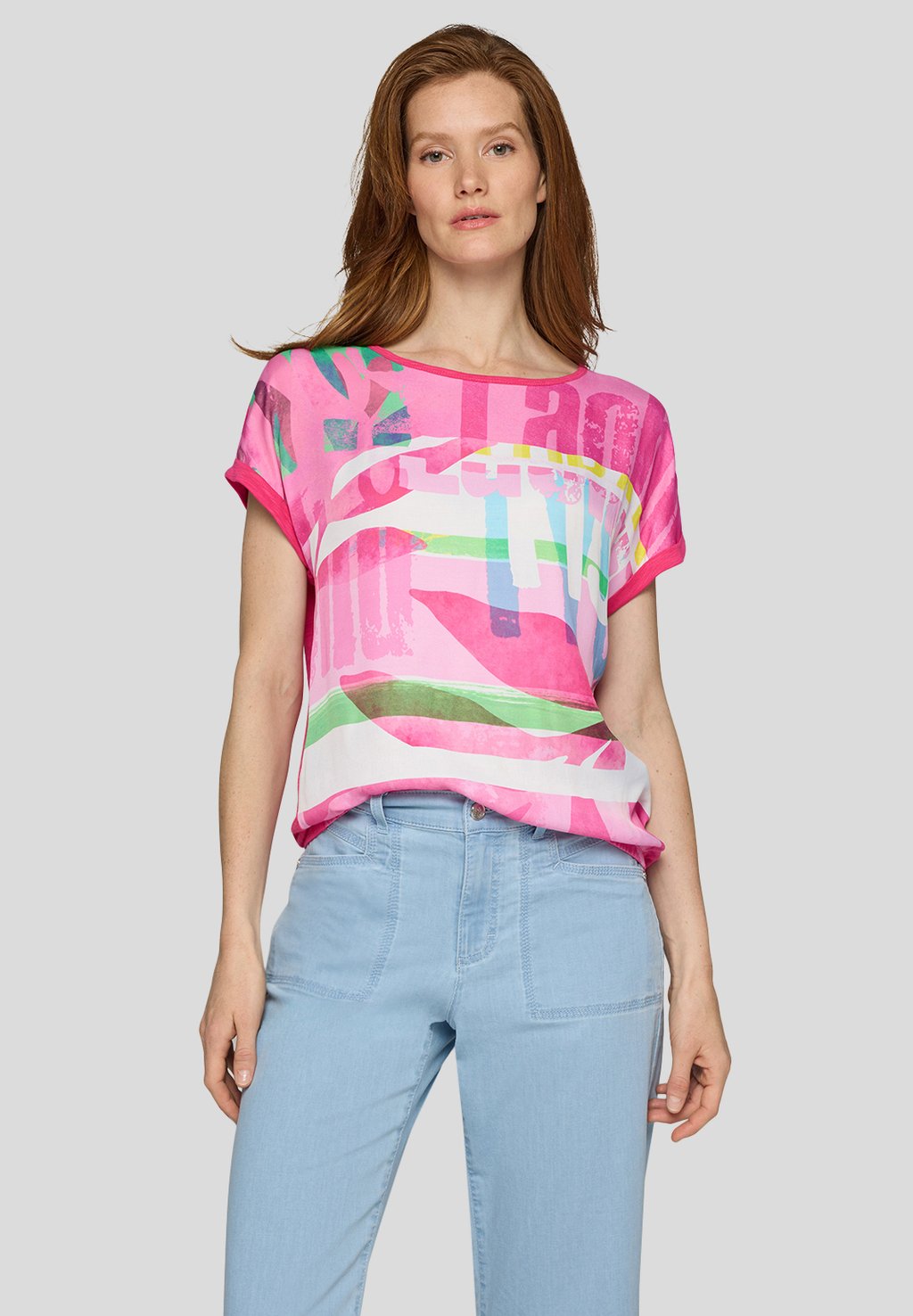 

Футболка с принтом CLASH Rabe, розовый