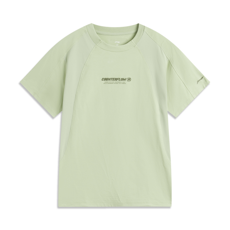 

LINING Футболка CF Tracing женская sage green, Зеленый, LINING Футболка CF Tracing женская sage green