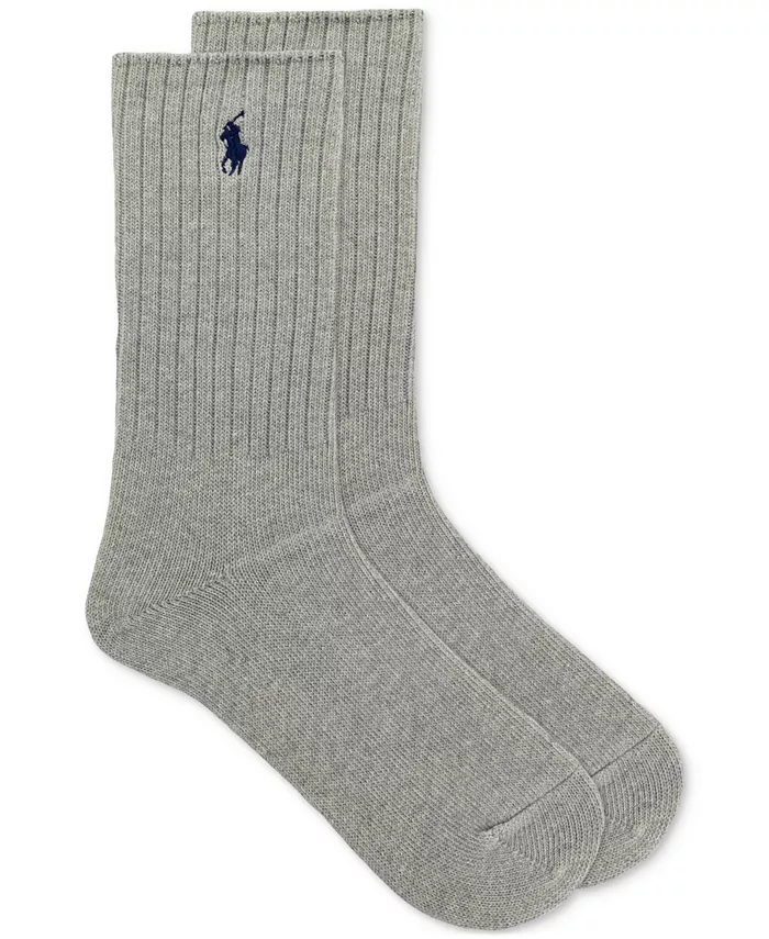 

Женские классические ребристые носки 79104 Polo Ralph Lauren, серый