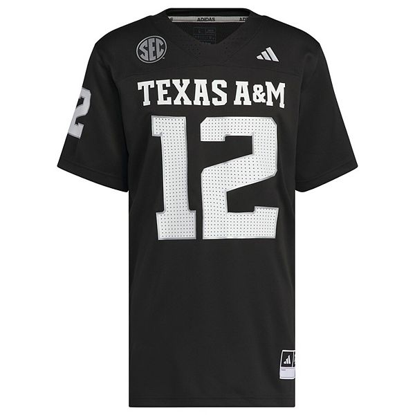 Мужская черная футболка Texas A&M Aggies Alternate Premier Strategy Adidas — фото 2