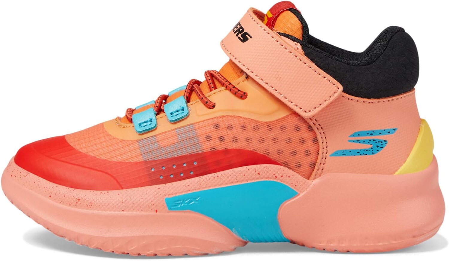 Кроссовки SKECHERS KIDS Skx Court Hype, цвет Orange/Multi — фото 4