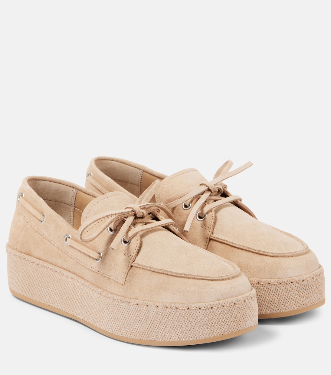 Туфли-лодочки на платформе из замши H681 Hogan, Deserto