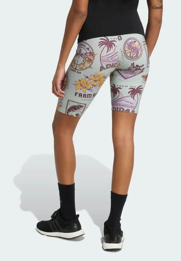 Леггинсы для фермерского велосипеда Adidas Sportswear, Ash Silver/Corn Gold/Violet Fusion — фото 2